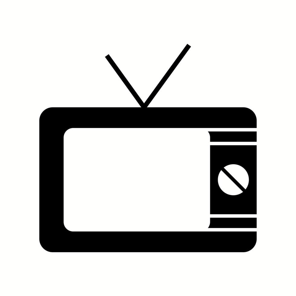 icône de glyphe de vecteur de télévision unique