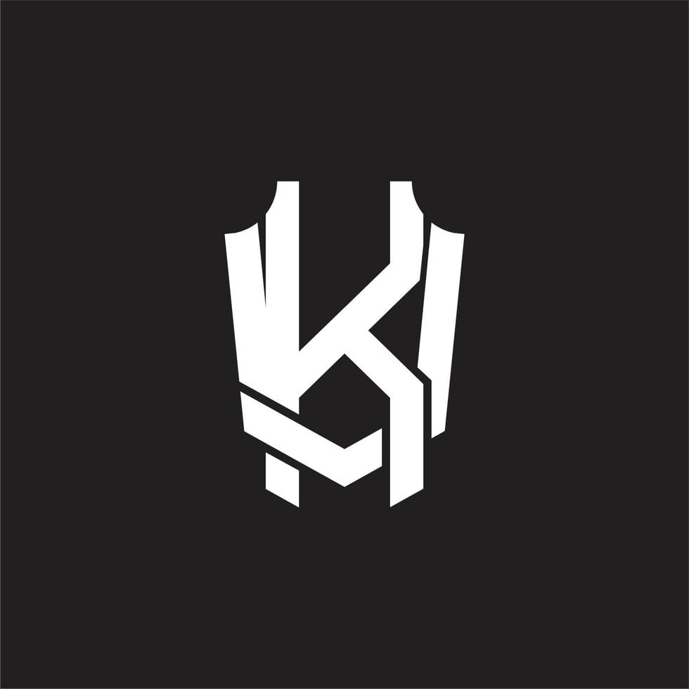 modèle de conception de monogramme logo kv vecteur