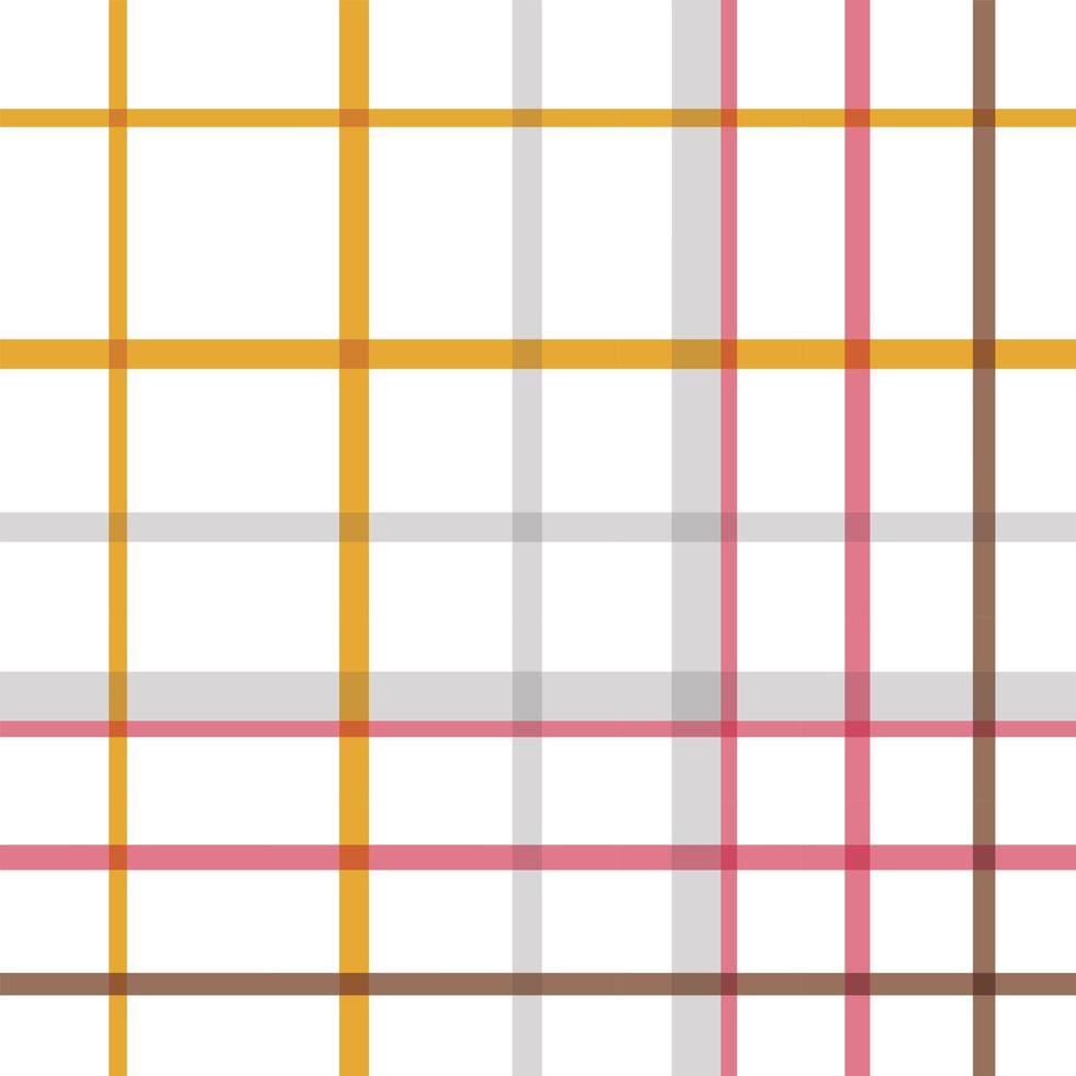 La texture du tissu à motif tartan à carreaux est composée de bandes alternées de fils colorés pré-teints tissés à la fois en chaîne et en trame à angle droit les uns par rapport aux autres. vecteur