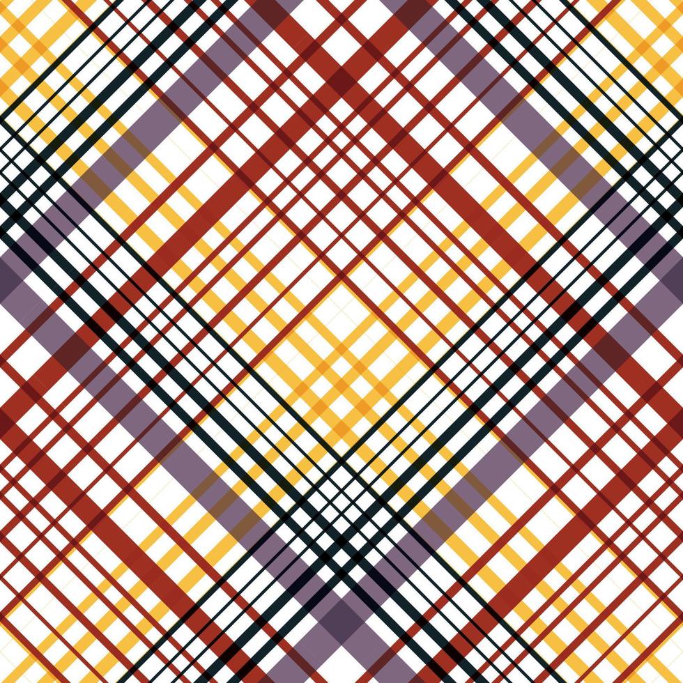 Le textile à motifs à carreaux est composé de bandes alternées de fils colorés pré-teints tissés à la fois en chaîne et en trame à angle droit les uns par rapport aux autres. vecteur