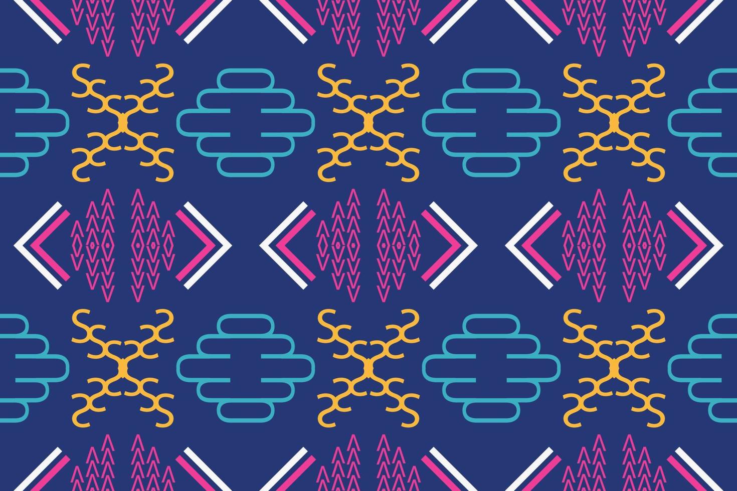 vecteur de motif ethnique. vecteurs de motifs ethniques traditionnels c'est un motif créé en combinant des formes géométriques. conception pour l'impression. utilisation dans l'industrie de la mode.