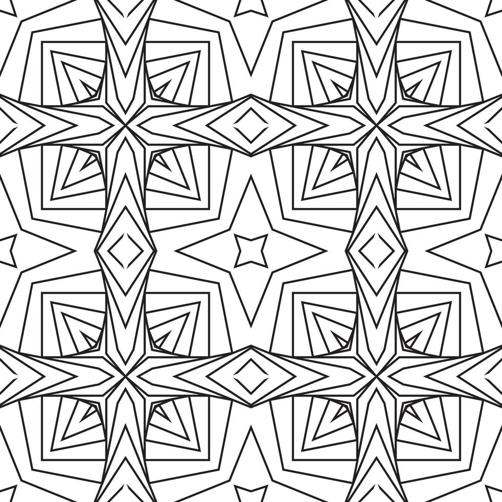 modèle sans couture de lignes ondulées 3d dynamiques monochromes. sur un fond blanc. formes géométriques des lignes noires. vecteur