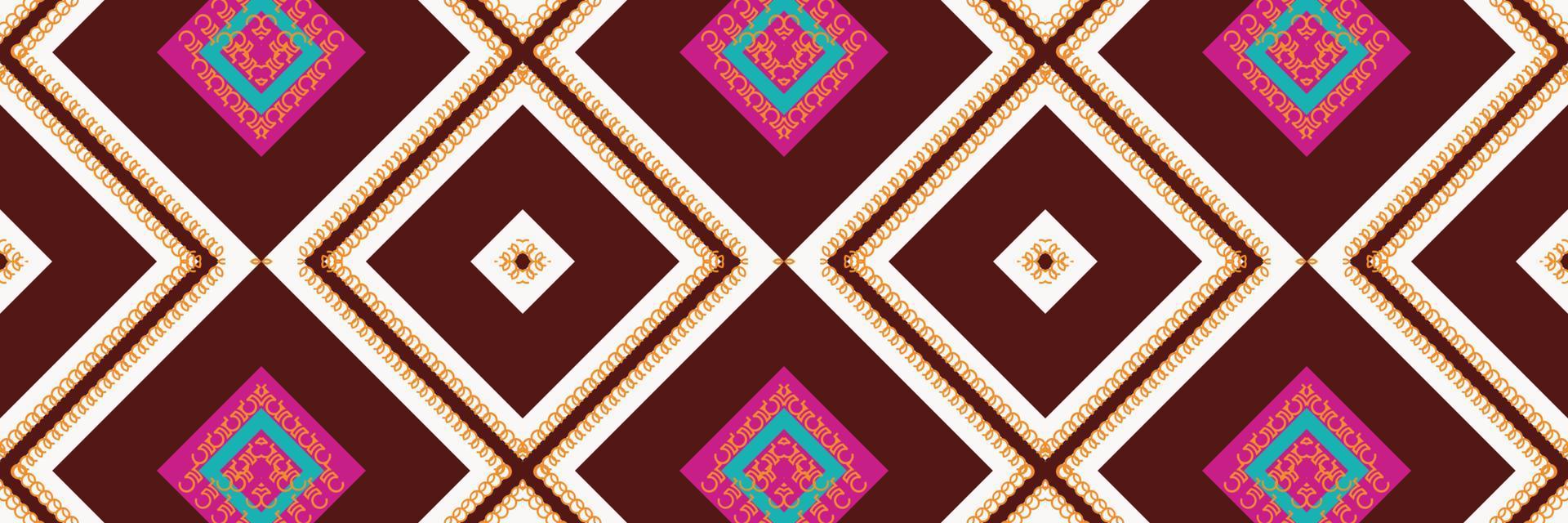 motif ethnique indien ikat. tapis à motifs traditionnels c'est un motif créé en combinant des formes géométriques. conception pour l'impression. utilisation dans l'industrie de la mode. vecteur