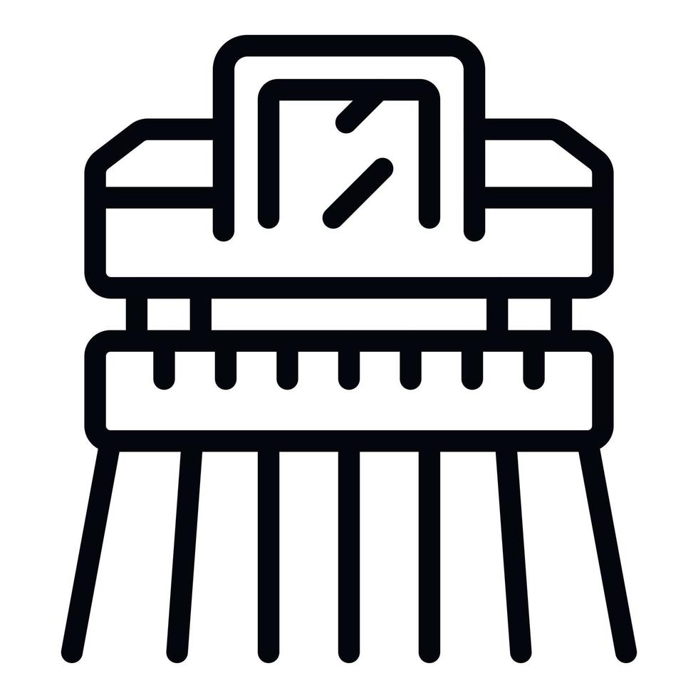 vecteur de contour d'icône de ferme intelligente. agriculteur numérique