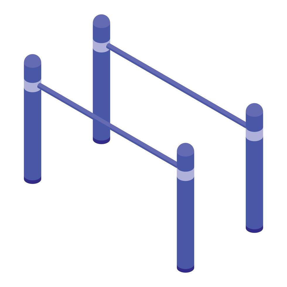 vecteur isométrique d'icône de barres urbaines. entraînement de rue