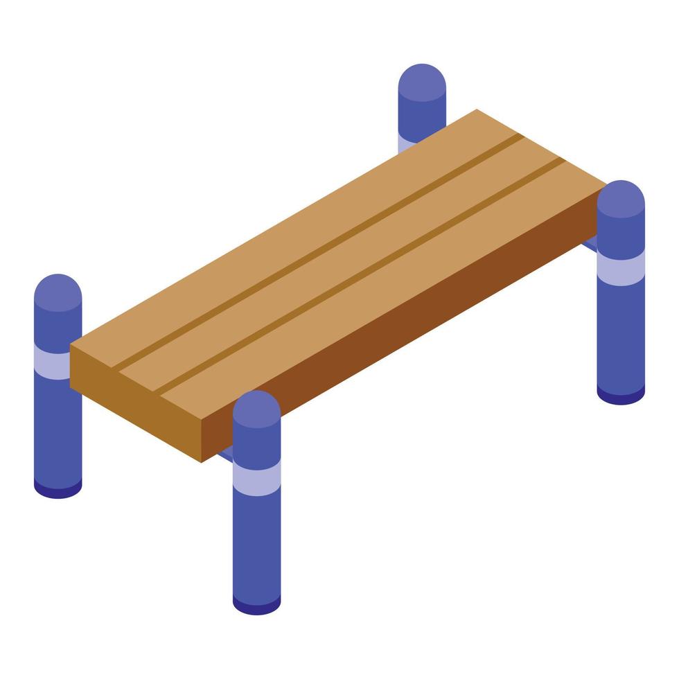 vecteur isométrique d'icône de banc de sport. entraînement de rue