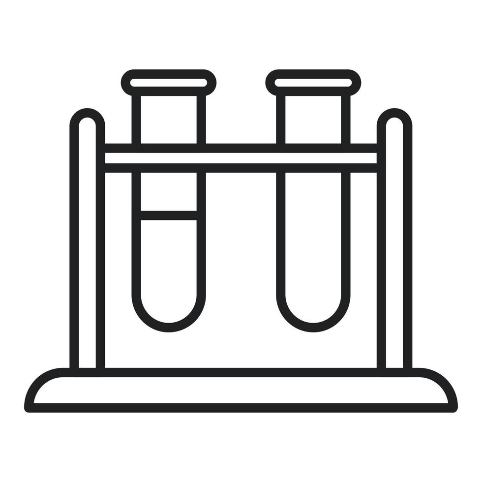 vecteur de contour d'icône de banc d'essai. recherche en laboratoire