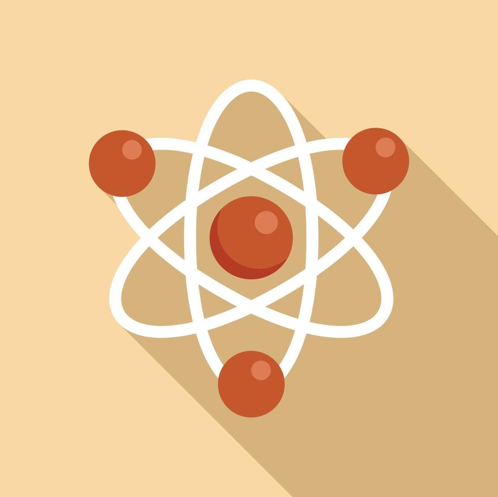 vecteur plat d'icône d'atome. laboratoire médical