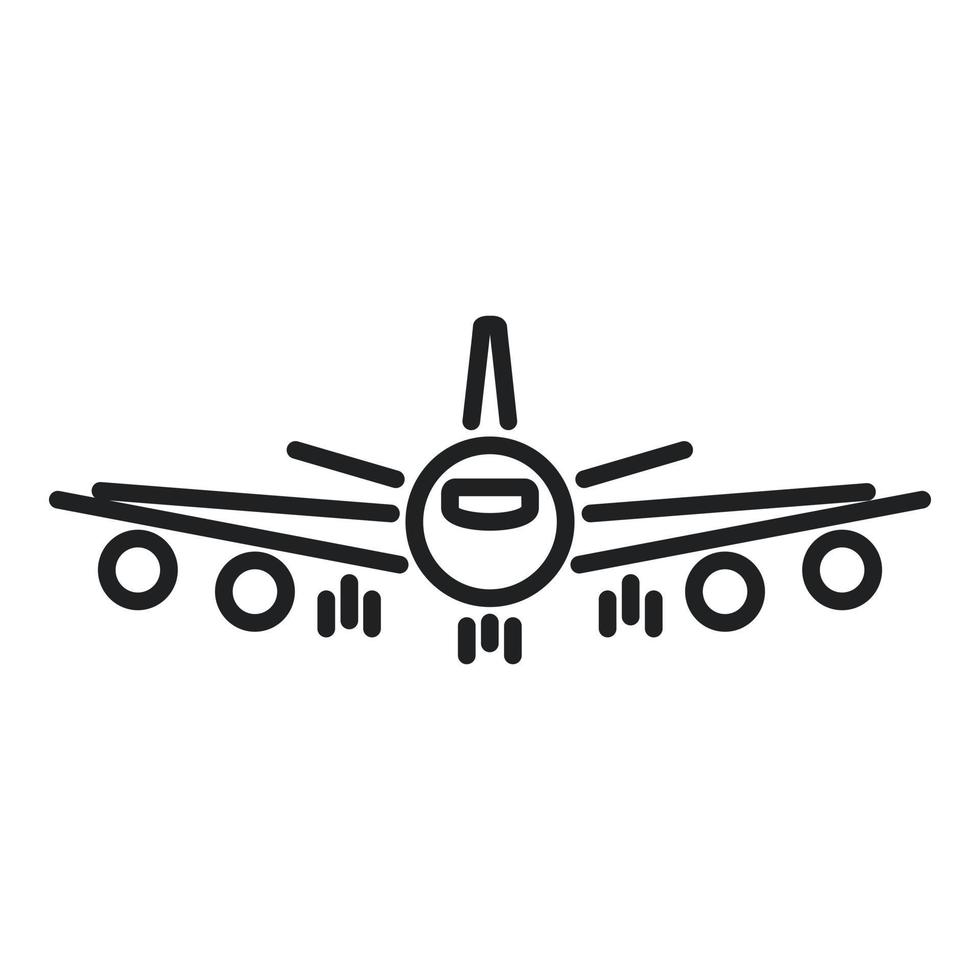 vecteur de contour d'icône d'avion. transfert de l'aéroport