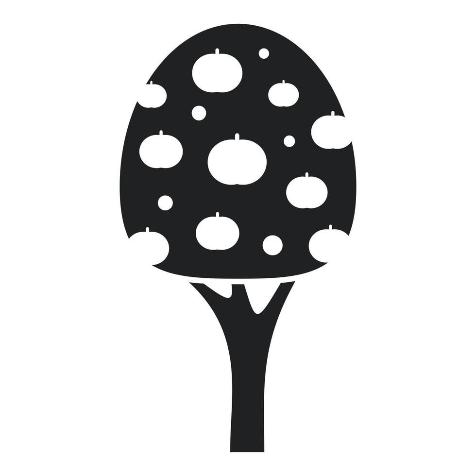 vecteur simple d'icône de gros pommier. fruits du jardin