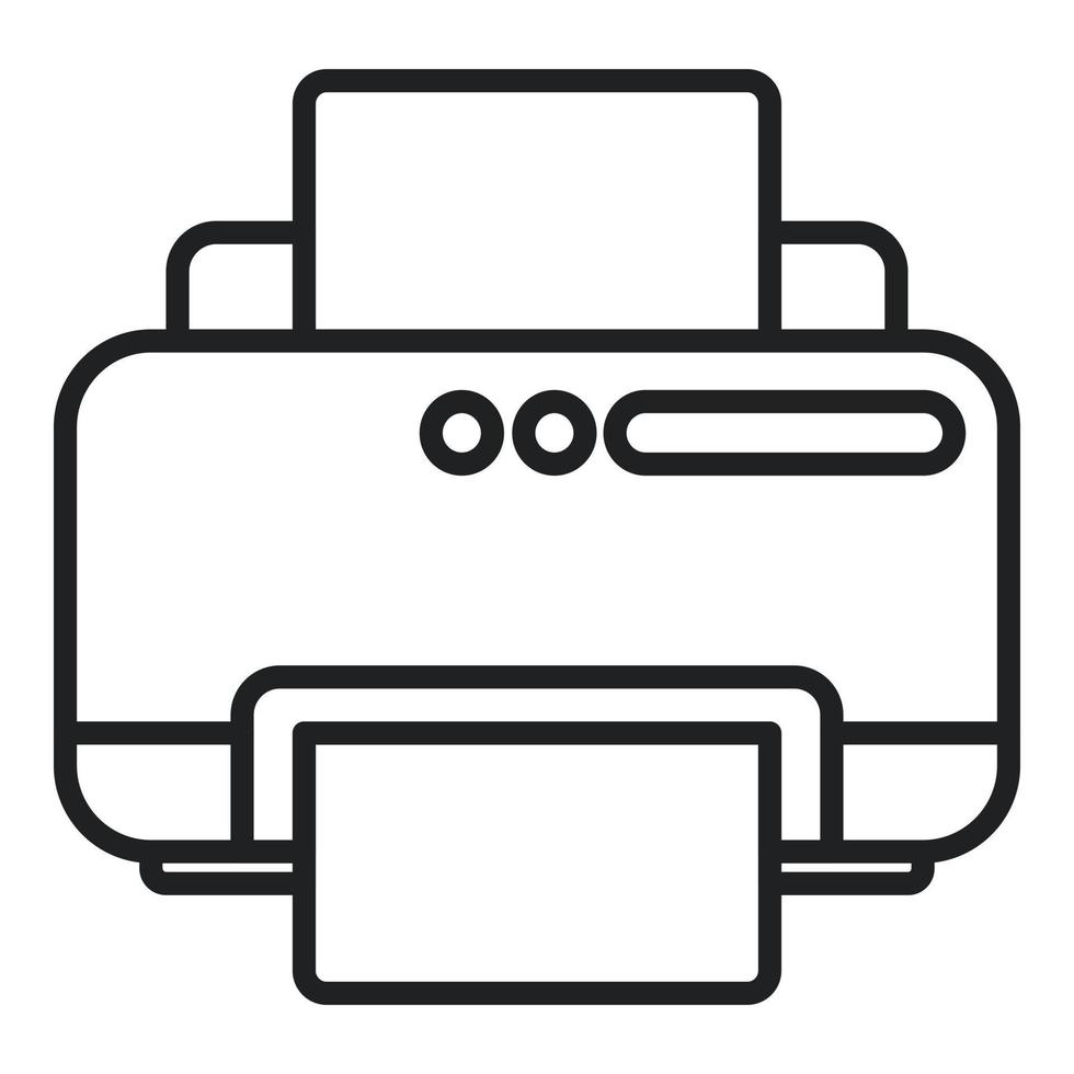 vecteur de contour d'icône d'imprimante. interface utilisateur