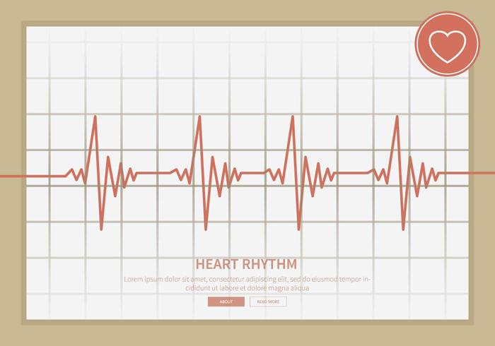 Illustration de rythme cardiaque libre vecteur