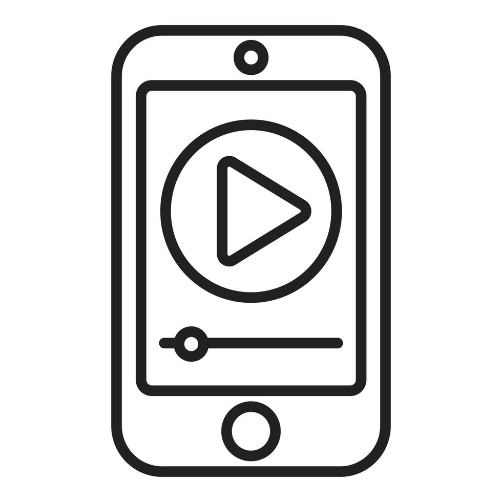 clip de smartphone modifier le vecteur de contour d'icône. film vidéo