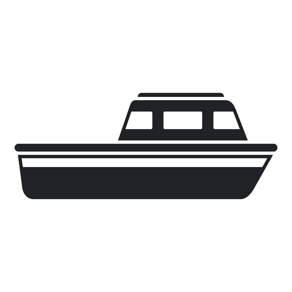 vecteur simple d'icône de bateau de sauvetage de moteur. recherche en mer