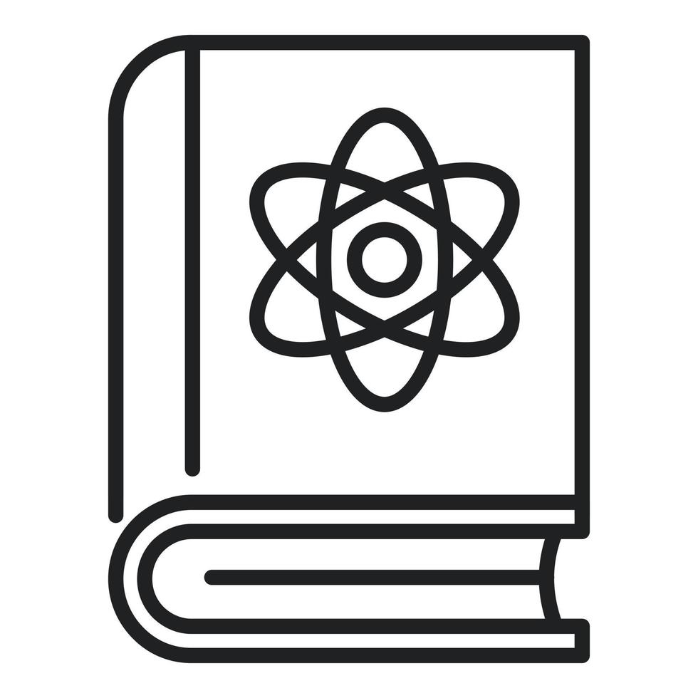 vecteur de contour d'icône de livre de laboratoire. laboratoire de recherche