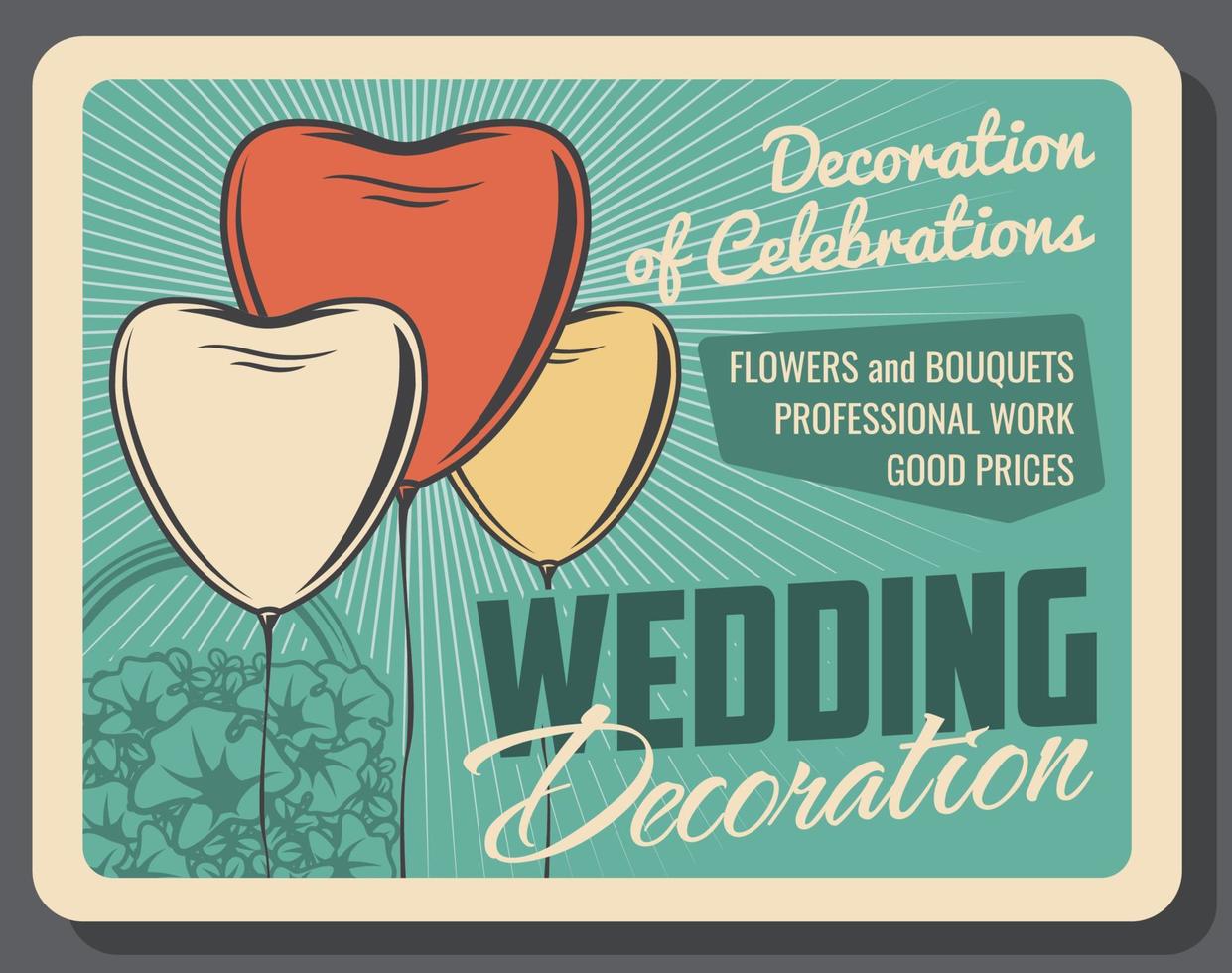 décoration de mariage de célébrations, service vecteur