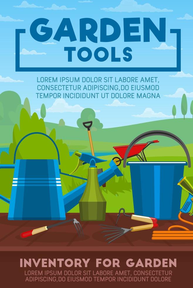 outils de jardinage et matériel de travail vecteur