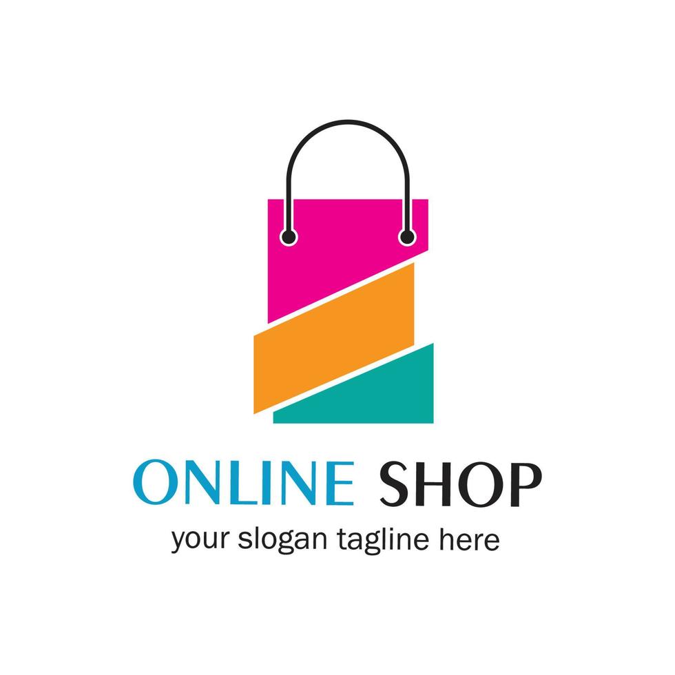 conception de modèle d'illustration d'icône vectorielle de logo de boutique en ligne vecteur