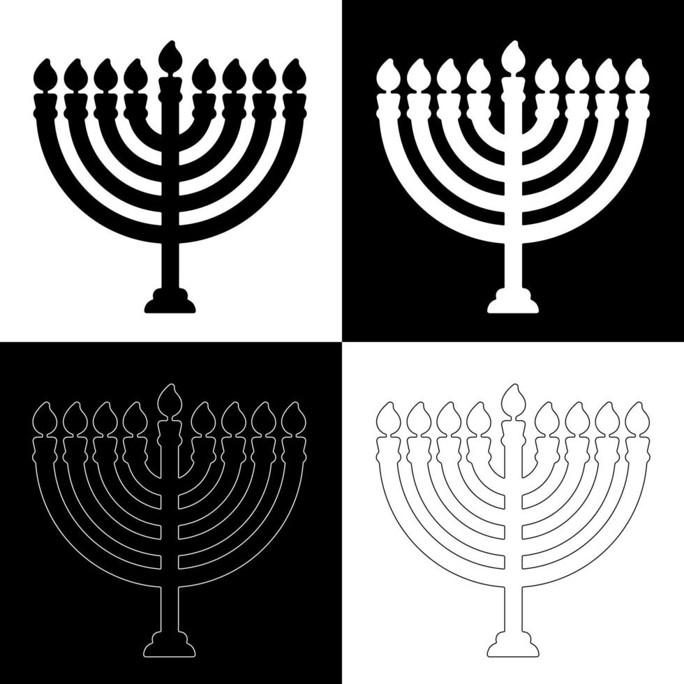 vecteur de dessin de bougies de hanukkah pour sites Web, impression et autres