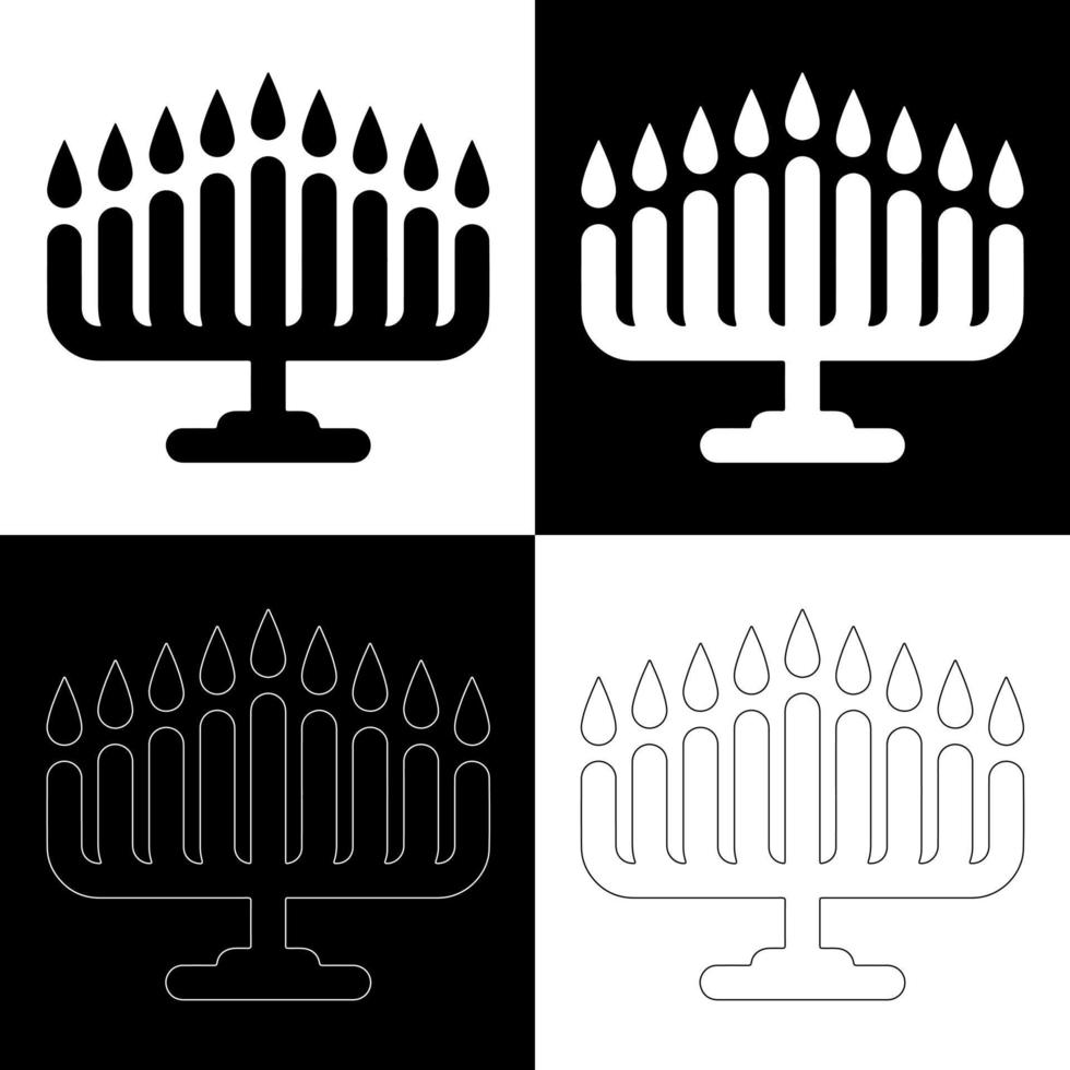 vecteur de dessin de bougies de hanukkah pour sites Web, impression et autres