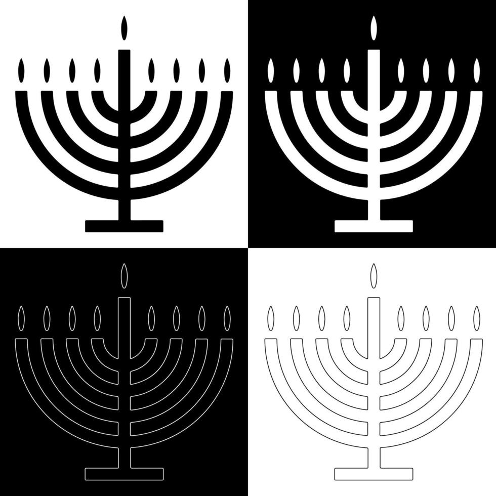 vecteur de dessin de bougies de hanukkah pour sites Web, impression et autres