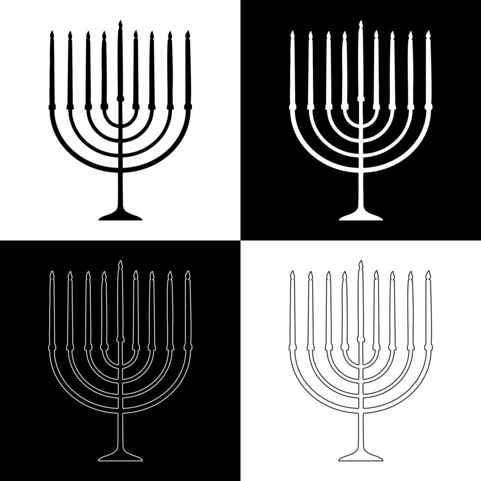 vecteur de dessin de bougies de hanukkah pour sites Web, impression et autres