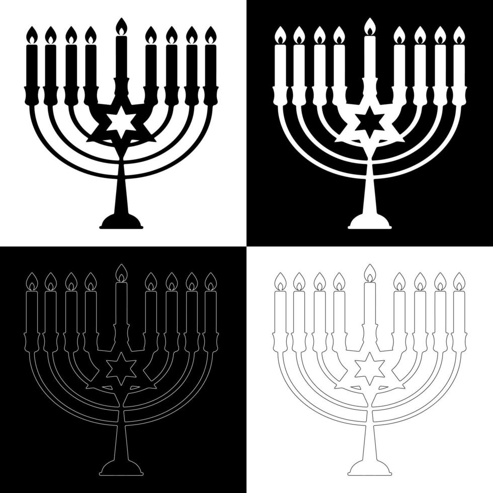 vecteur de dessin de bougies de hanukkah pour sites Web, impression et autres