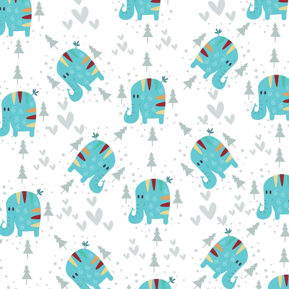 modèle sans couture d'éléphant graphique illustration vectorielle vecteur