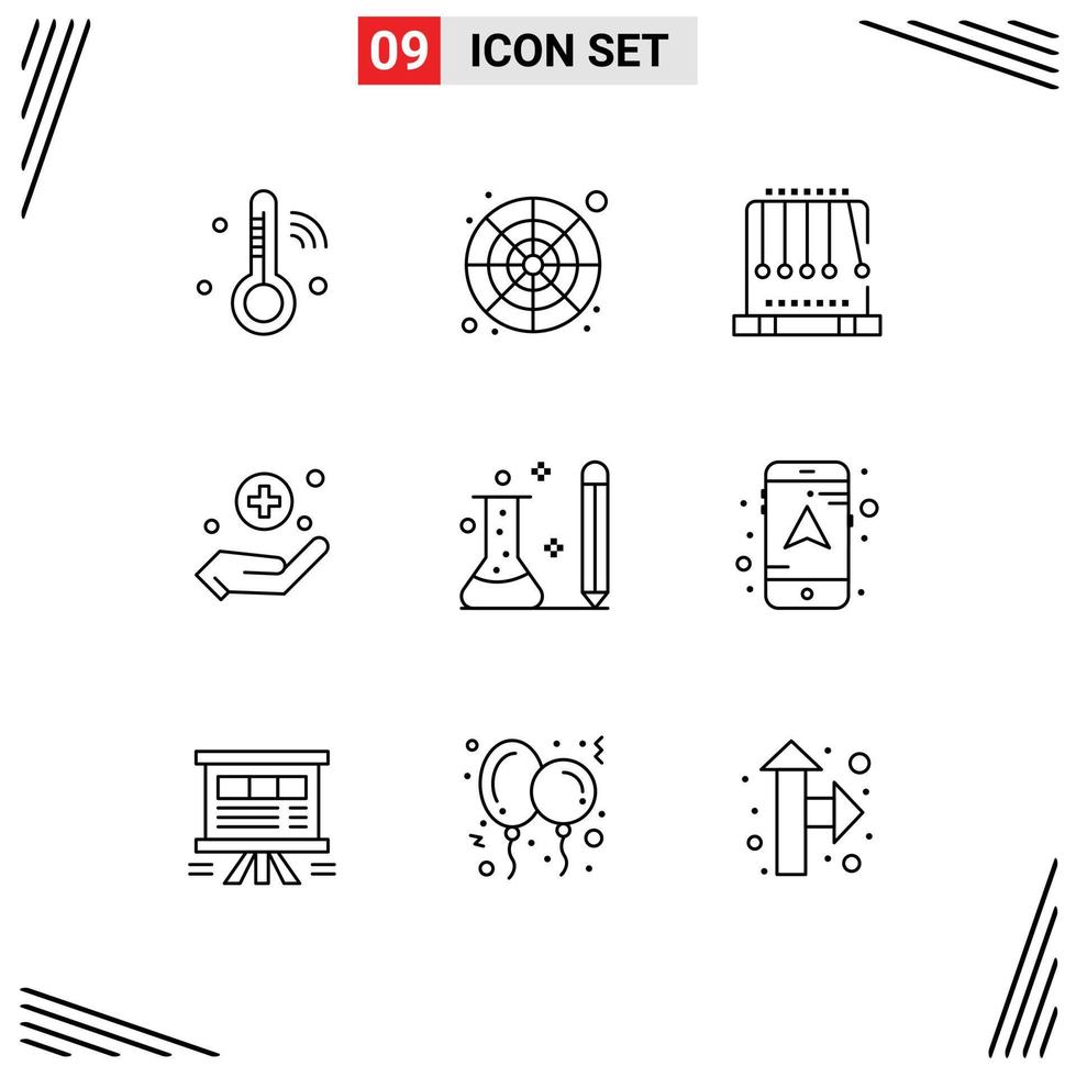 interface utilisateur pack de 9 contours de base d'échantillons de panneaux d'information éléments de conception vectoriels modifiables swing médical vecteur