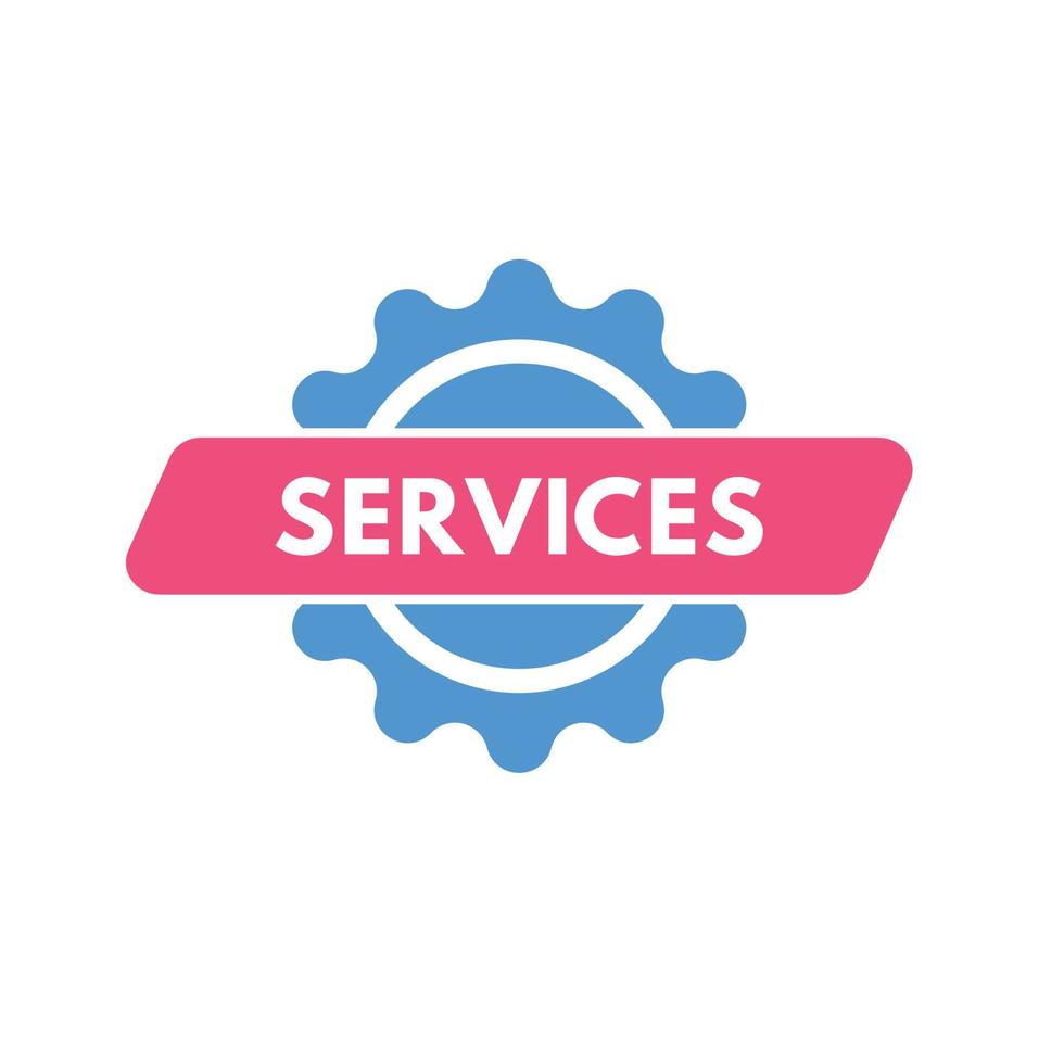 bouton de texte de service. service signe icône étiquette autocollant web boutons vecteur