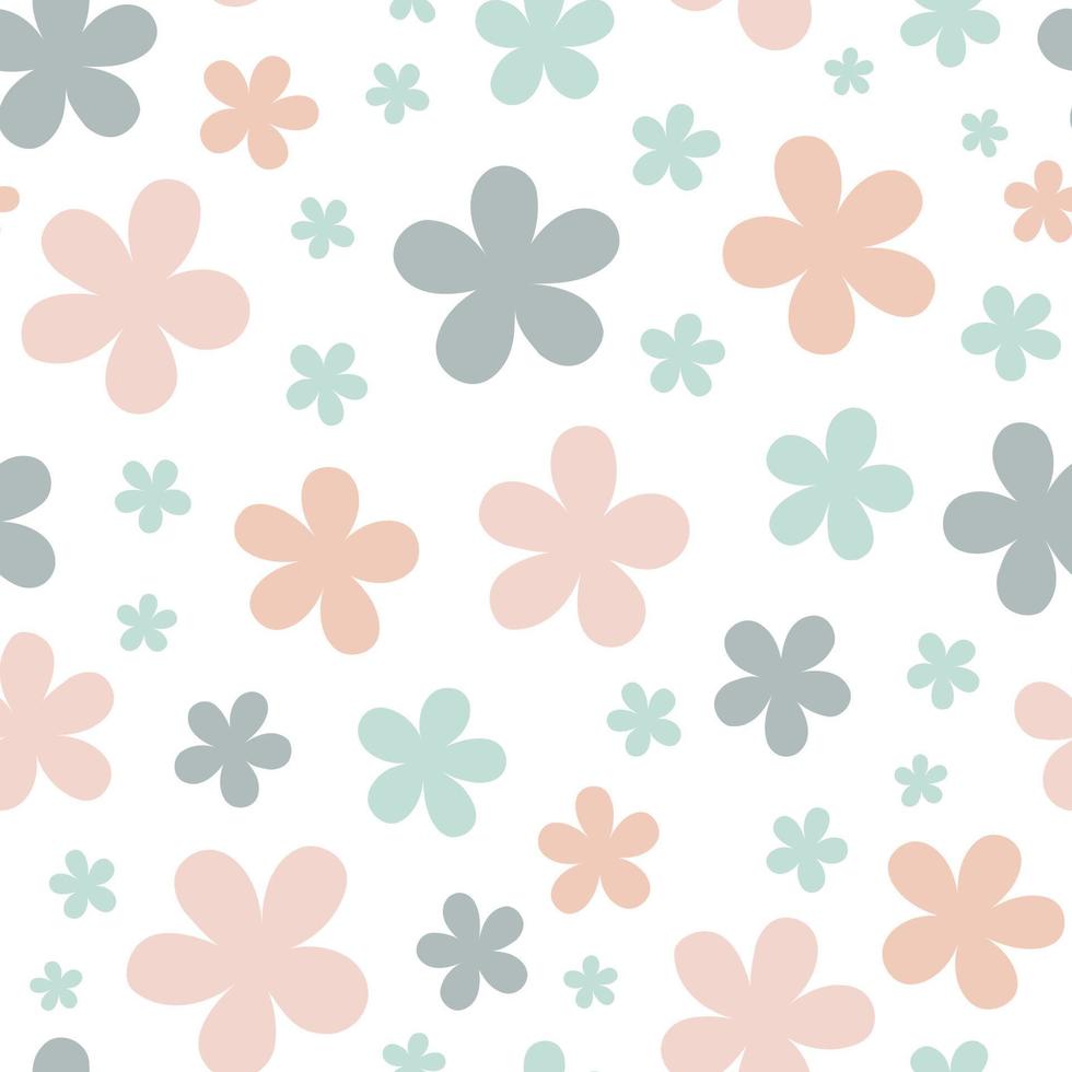 joli motif floral pastel, répétition vectorielle continue vecteur