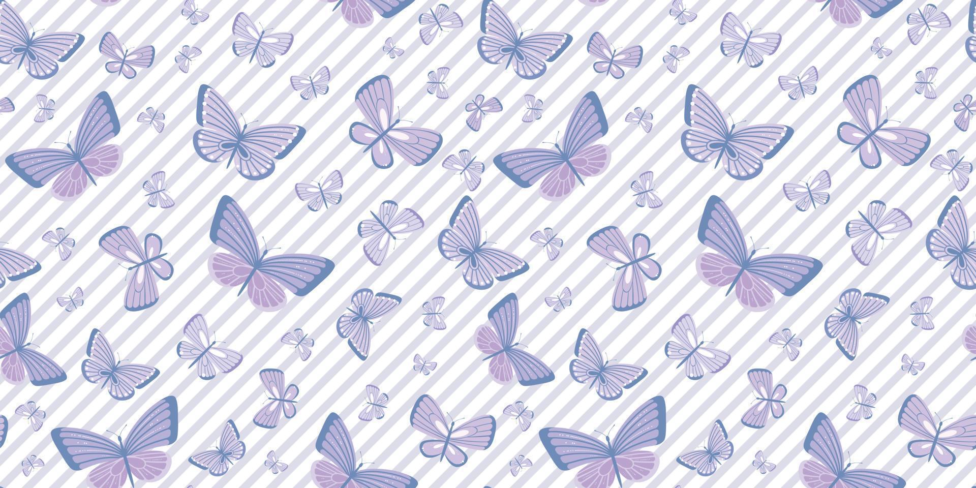 motif vectoriel papillon, tuile de répétition violette