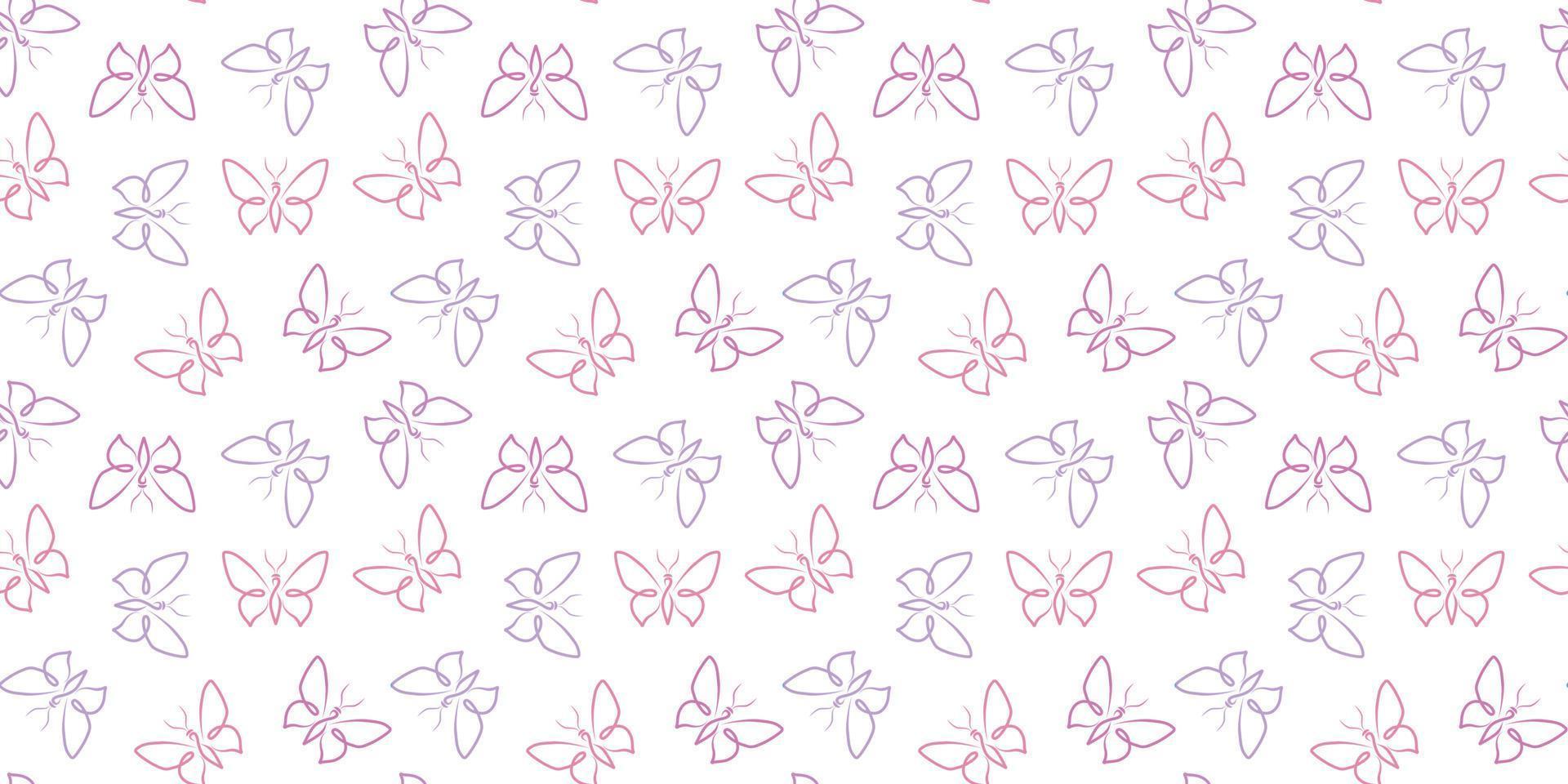 arrière-plan papillon pastel, motif vectoriel, aléatoire vecteur