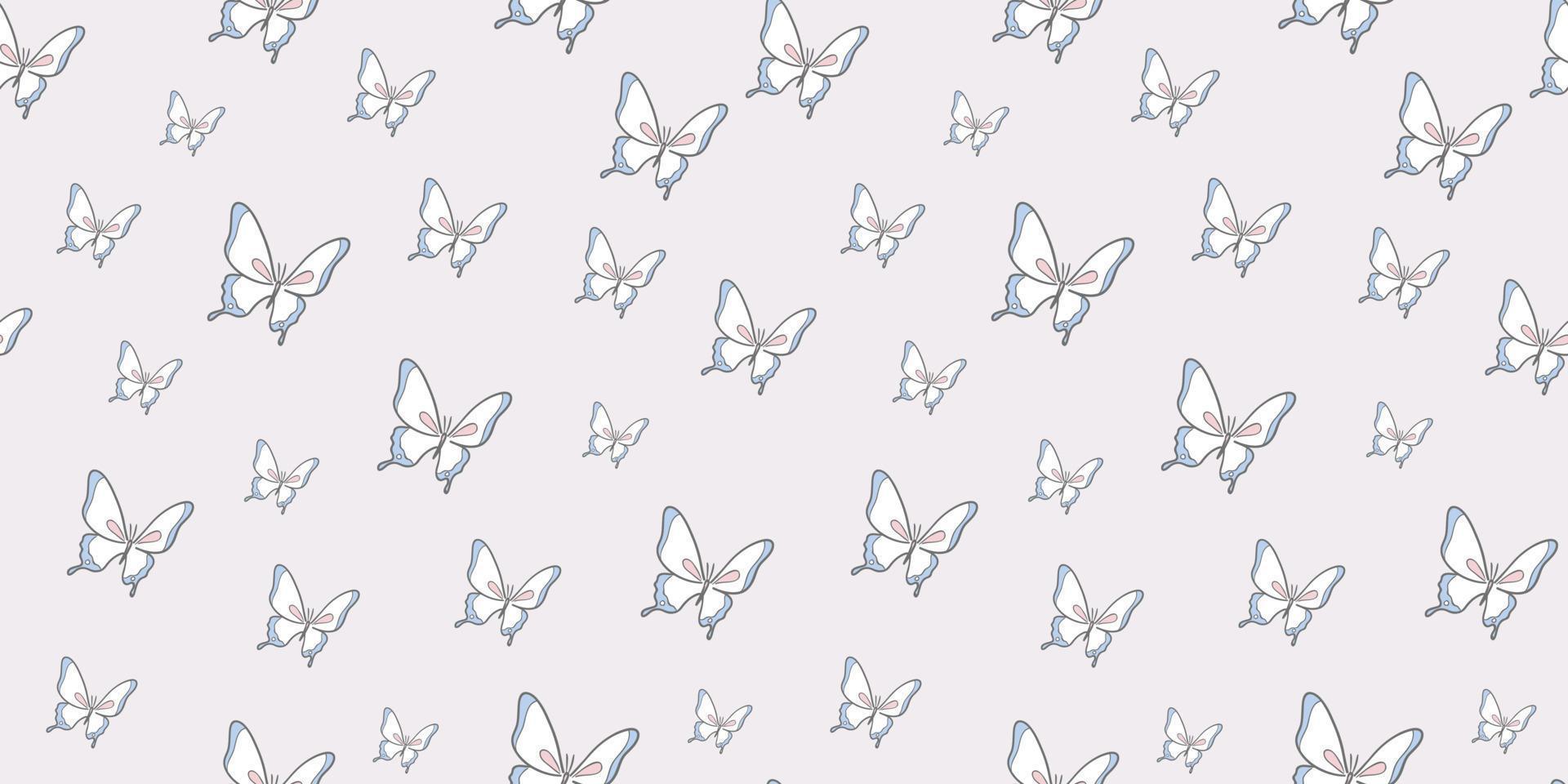 motif vectoriel papillon, répétition de la tuile