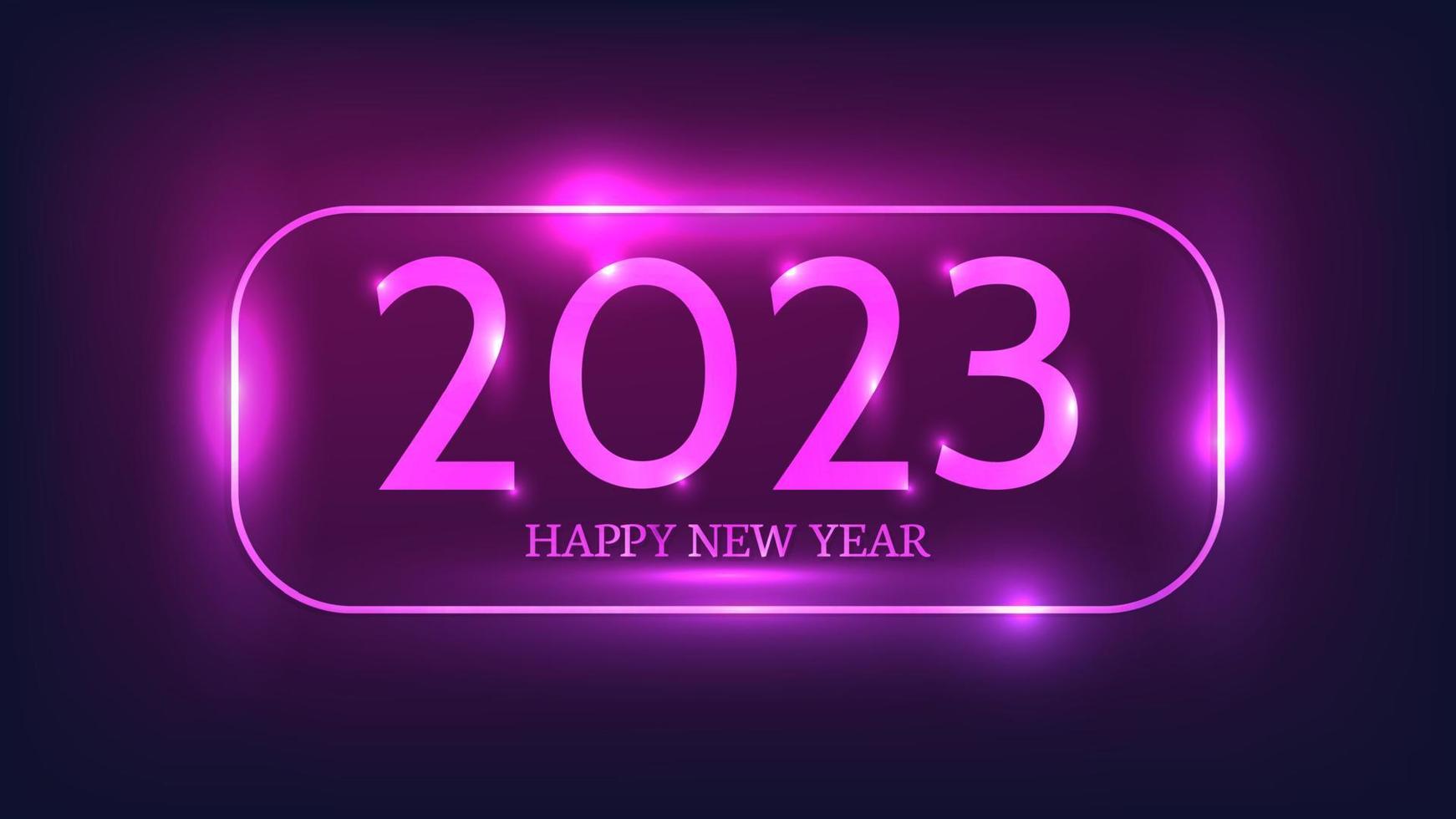 2023 bonne année fond néon vecteur