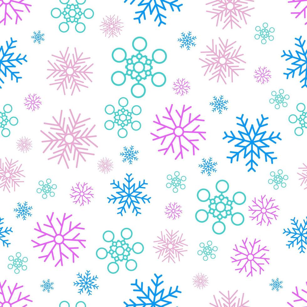 fond transparent de flocons de neige. éléments de décoration de noël et du nouvel an. illustration vectorielle. vecteur