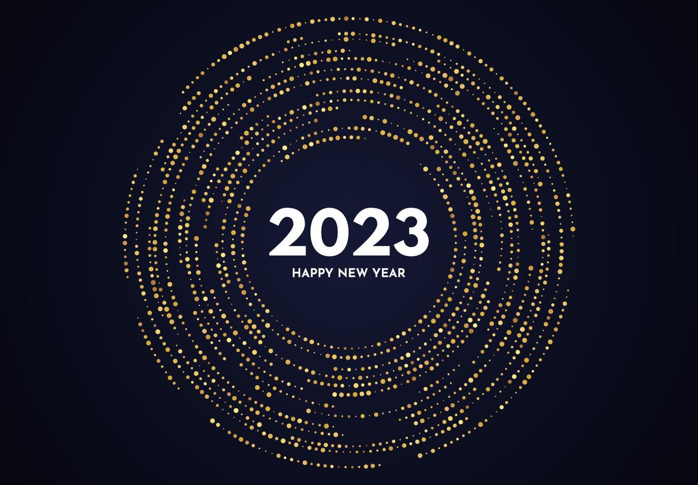 2023 bonne année de motif de paillettes d'or vecteur