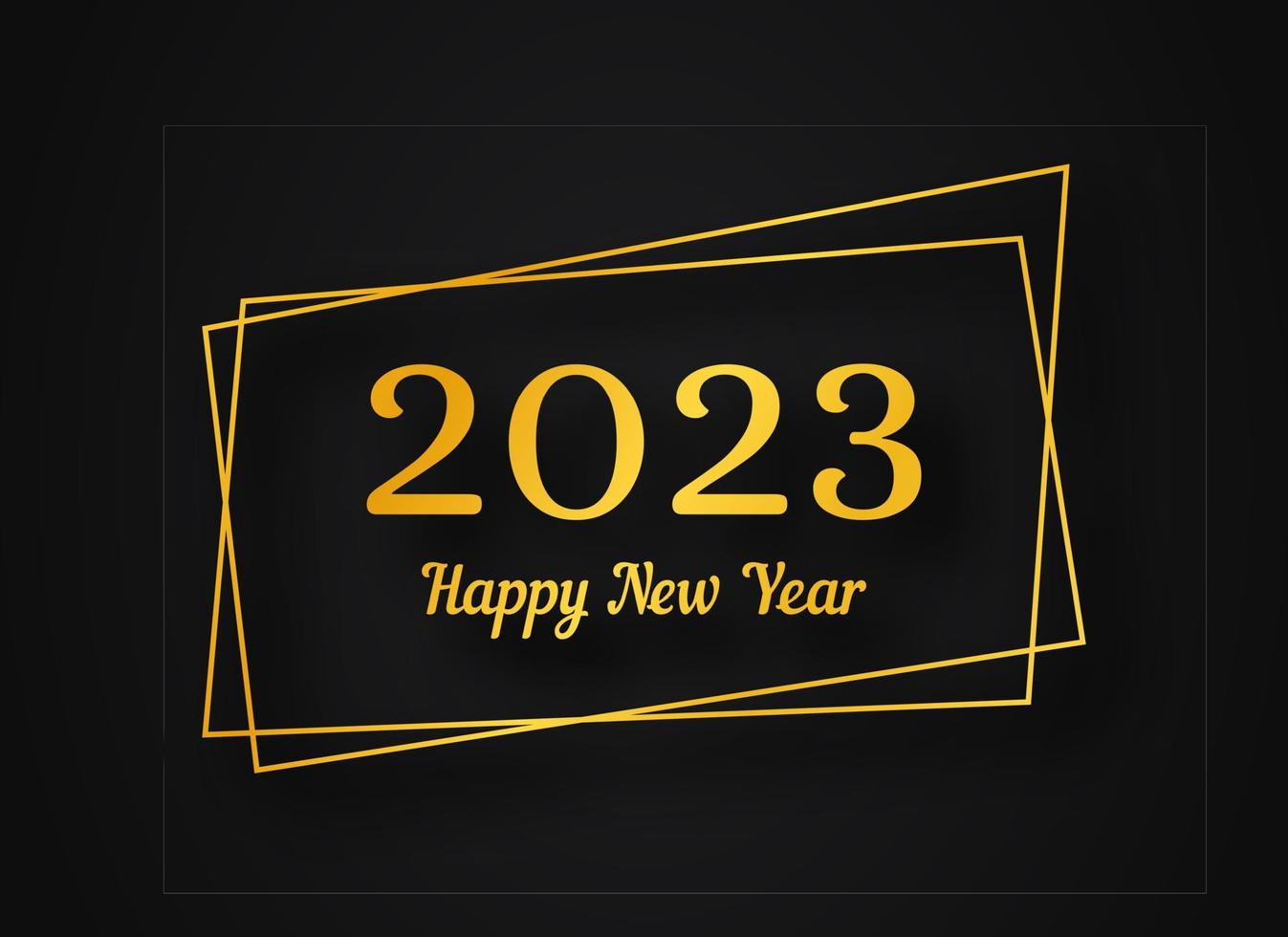 2023 bonne année or fond polygonal géométrique vecteur