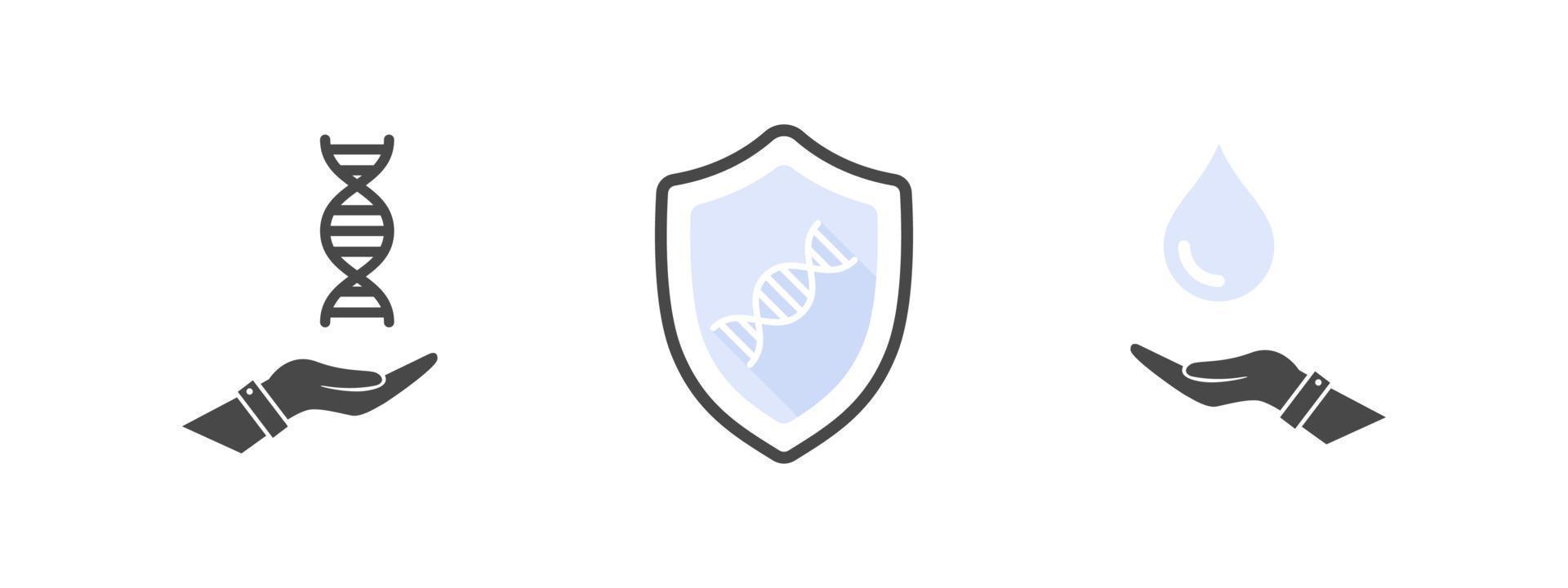 signes médicaux. concept d'icône de santé. icônes de protection antivirus. illustration vectorielle vecteur