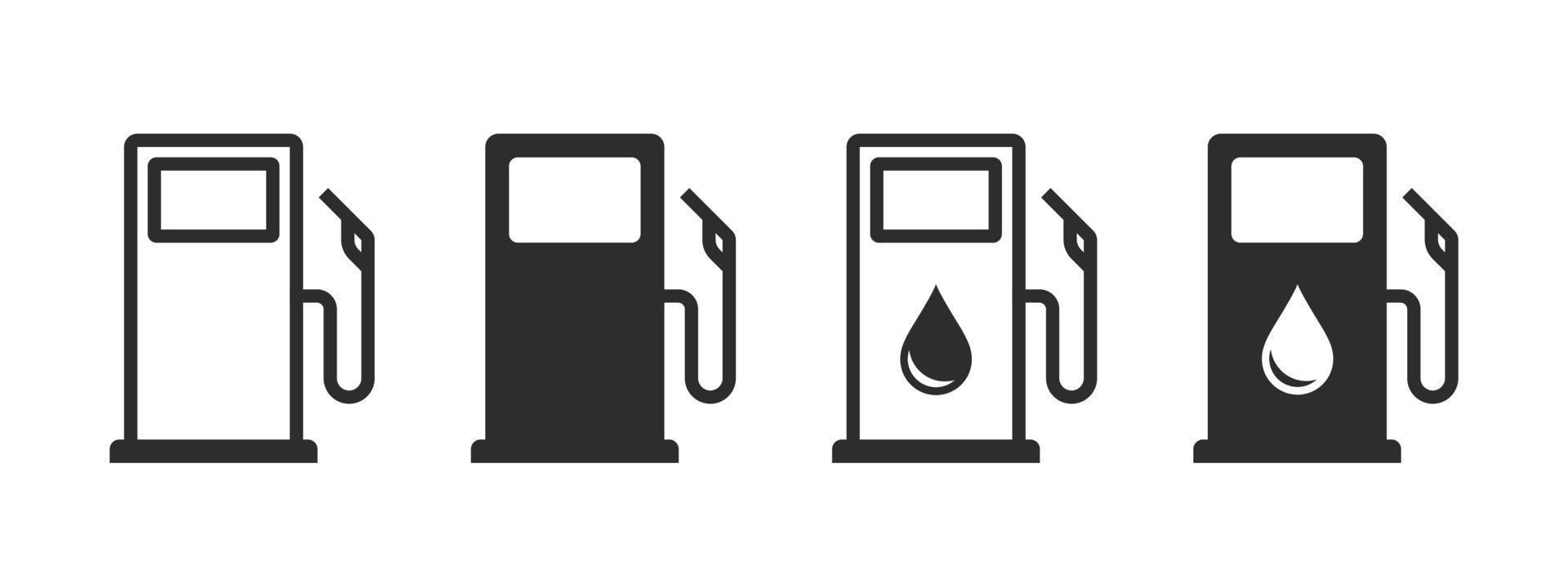 icônes de carburant. concept de panneaux de carburant. icônes de la station-service. images vectorielles vecteur