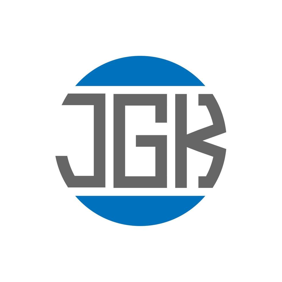 création de logo de lettre jgk sur fond blanc. concept de logo de cercle d'initiales créatives jgk. conception de lettre jgk. vecteur