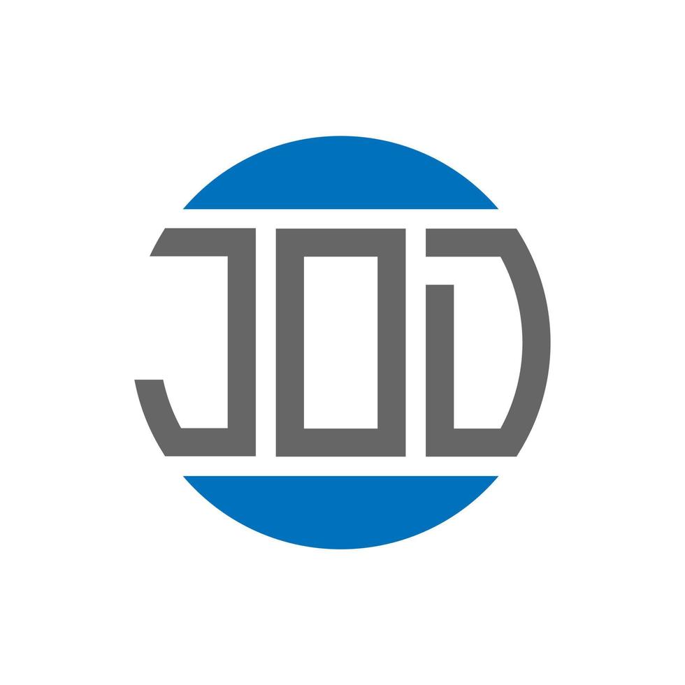 création de logo de lettre jod sur fond blanc. concept de logo de cercle d'initiales créatives jod. conception de lettre jod. vecteur