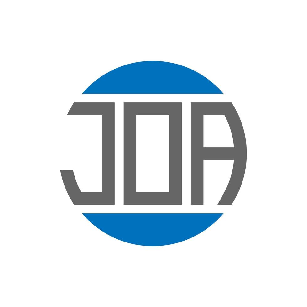 création de logo de lettre joa sur fond blanc. concept de logo de cercle d'initiales créatives joa. conception de lettre joa. vecteur
