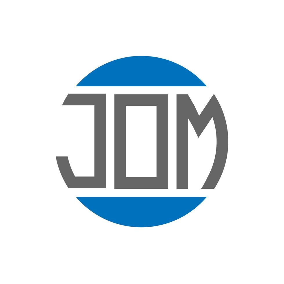 création de logo de lettre jom sur fond blanc. concept de logo de cercle d'initiales créatives jom. conception de lettre jom. vecteur