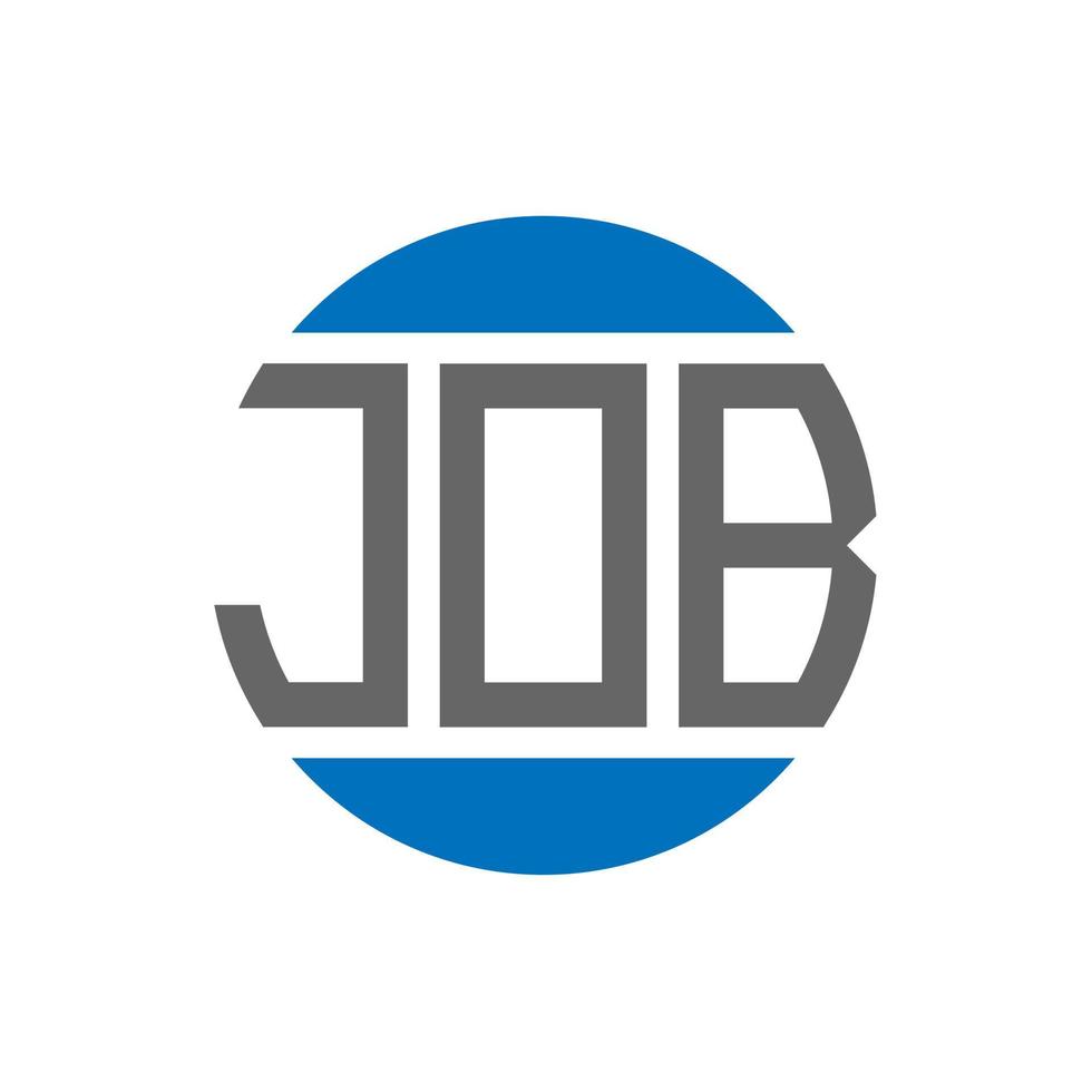 création de logo de lettre de travail sur fond blanc. concept de logo de cercle d'initiales créatives d'emploi. conception de lettre d'emploi. vecteur