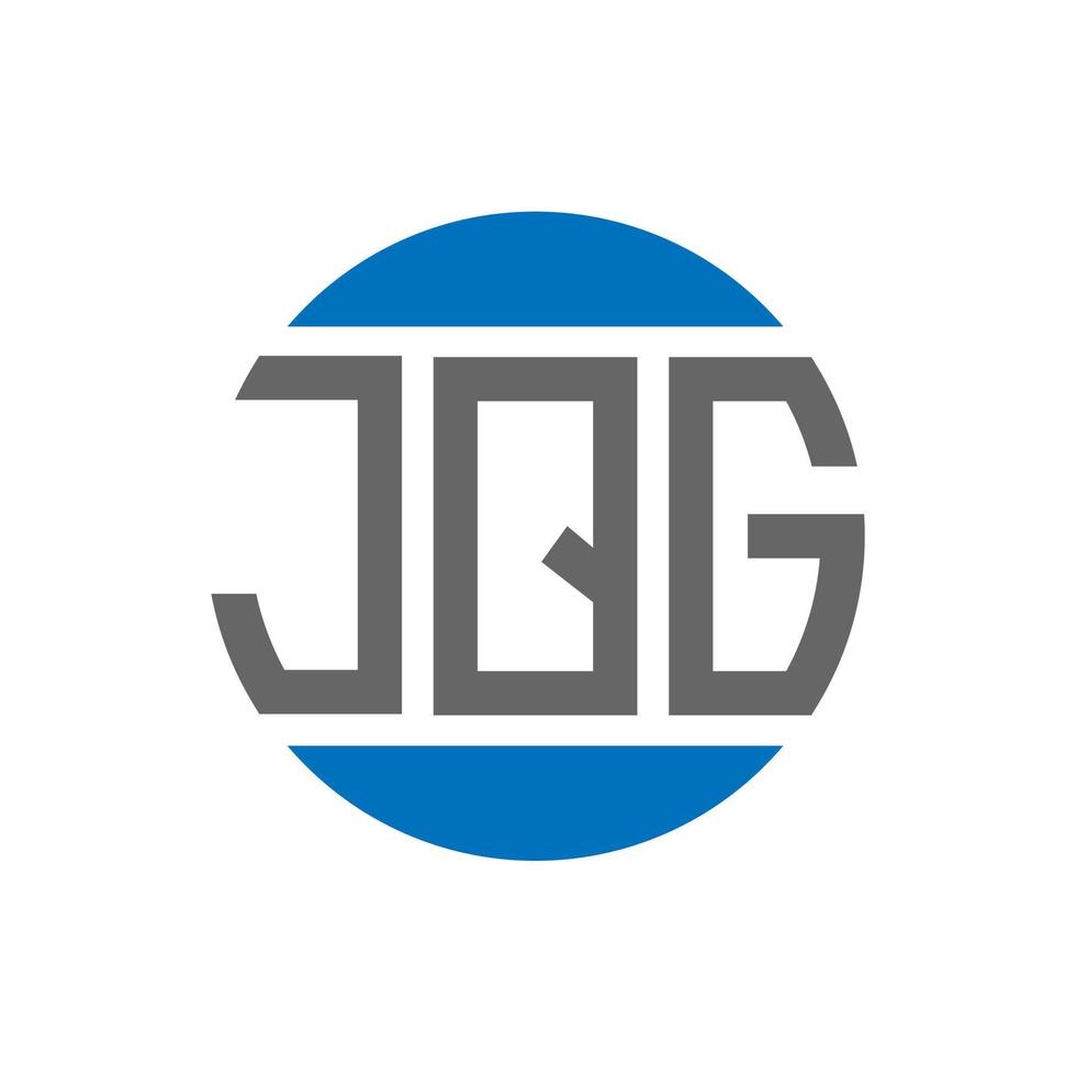 création de logo de lettre jqg sur fond blanc. concept de logo de cercle d'initiales créatives jqg. conception de lettre jqg. vecteur