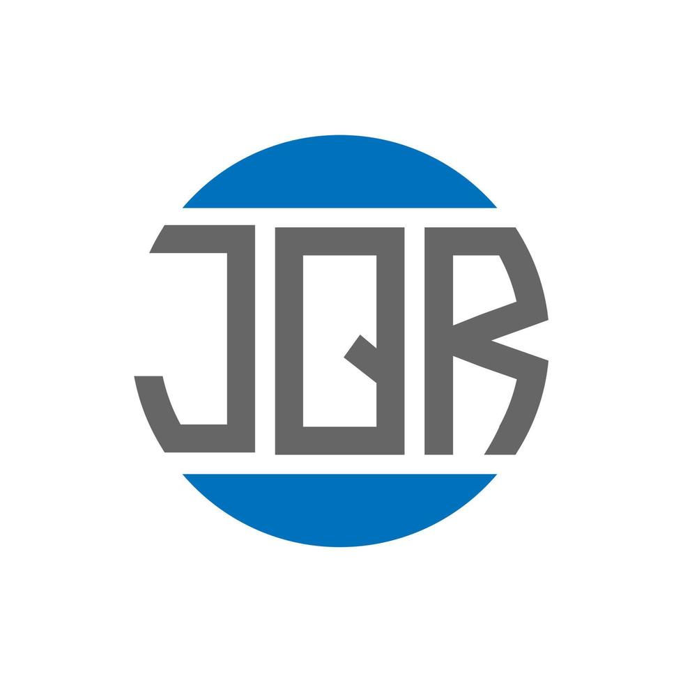 création de logo de lettre jqr sur fond blanc. concept de logo de cercle d'initiales créatives jqr. conception de lettre jqr. vecteur