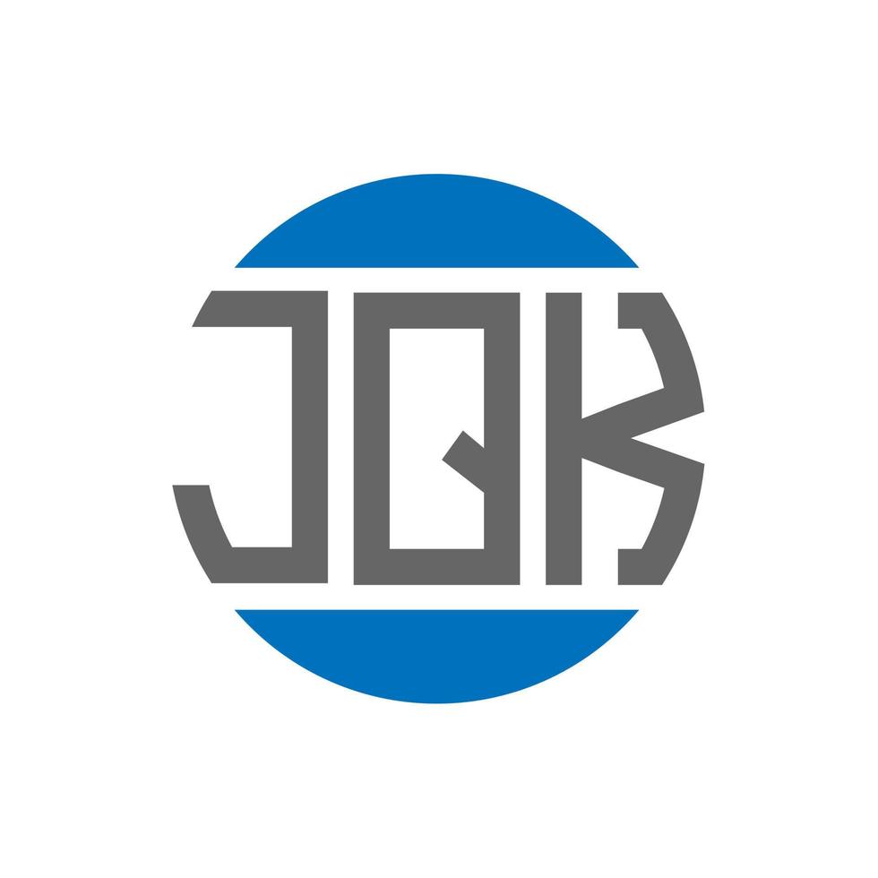création de logo de lettre jqk sur fond blanc. concept de logo de cercle d'initiales créatives jqk. conception de lettre jqk. vecteur