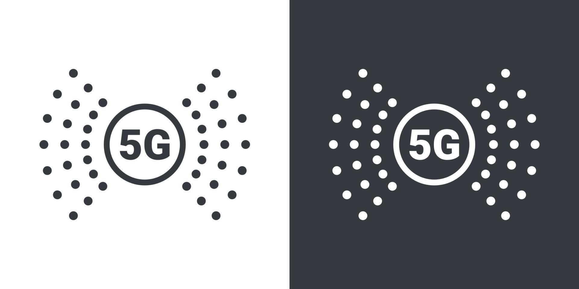 icônes 5g. signe internet haut débit. Logo signal 5g. illustration vectorielle vecteur