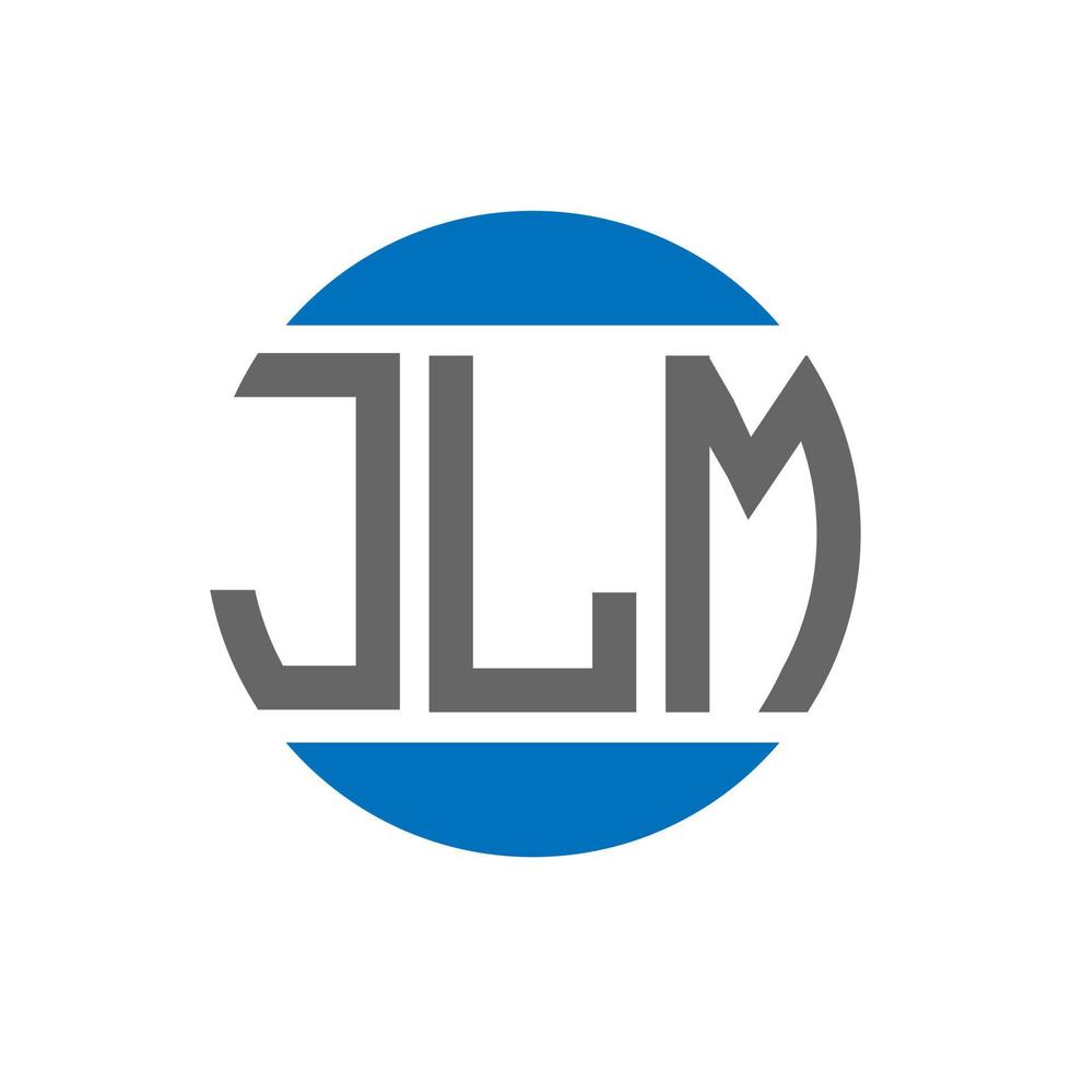 création de logo de lettre jlm sur fond blanc. concept de logo de cercle d'initiales créatives jlm. conception de lettre jlm. vecteur